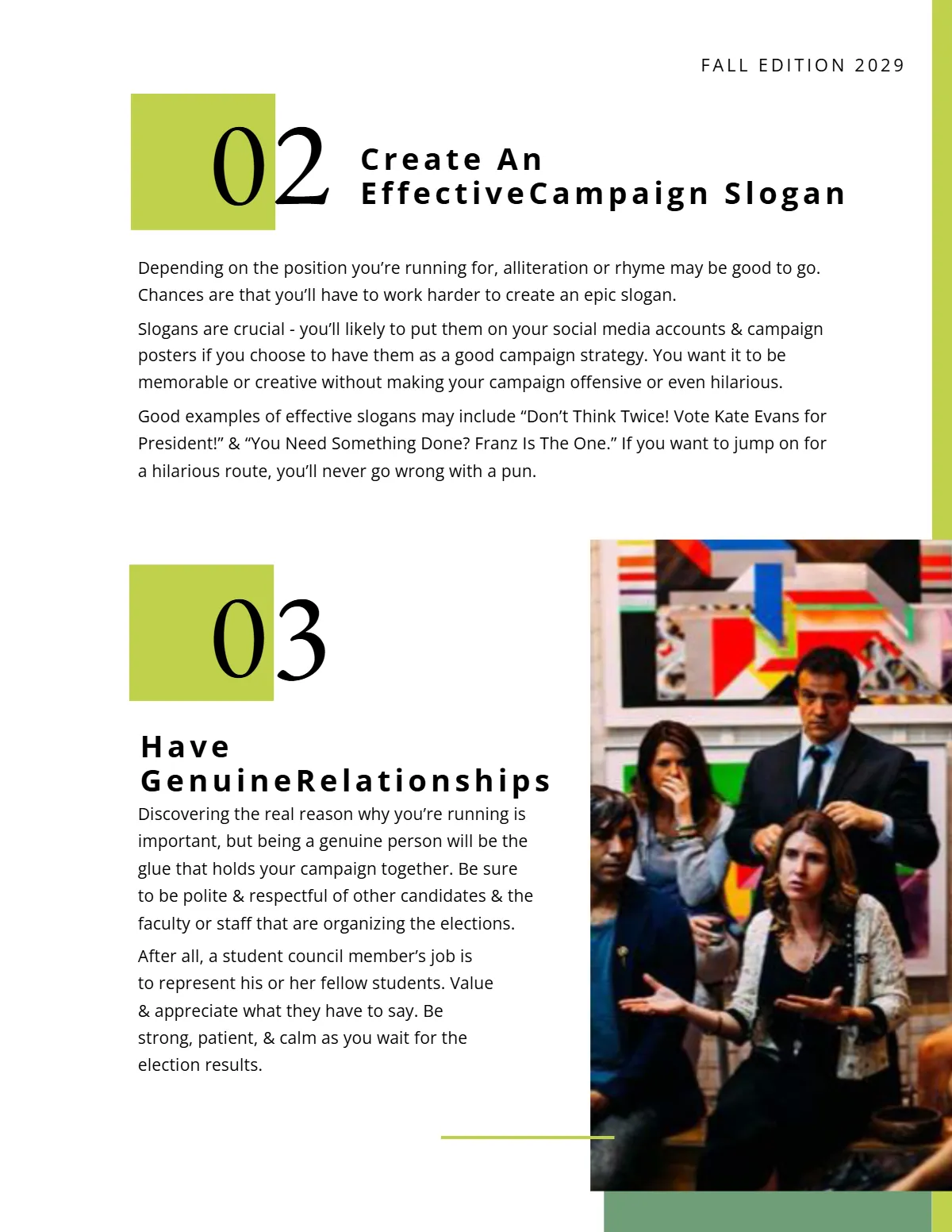 Free School Campaign Magazine Template to Edit Online