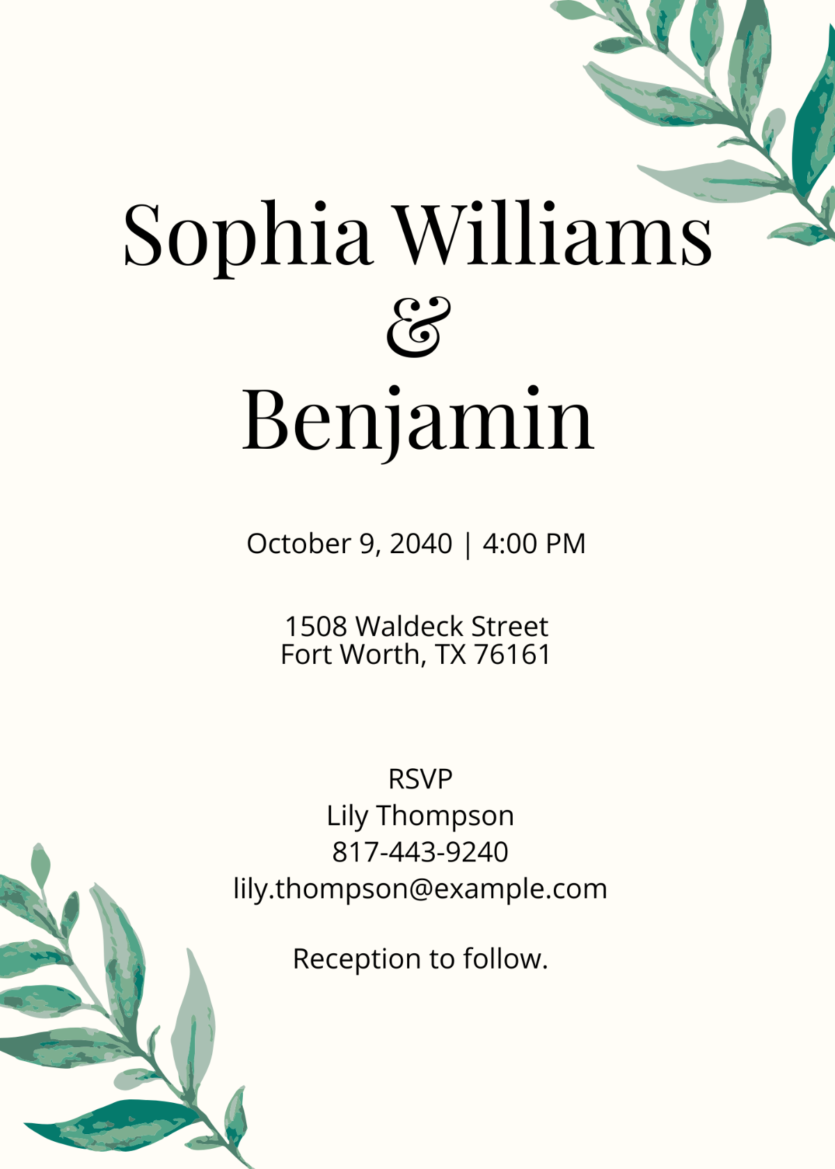 Hip Wedding Invitation