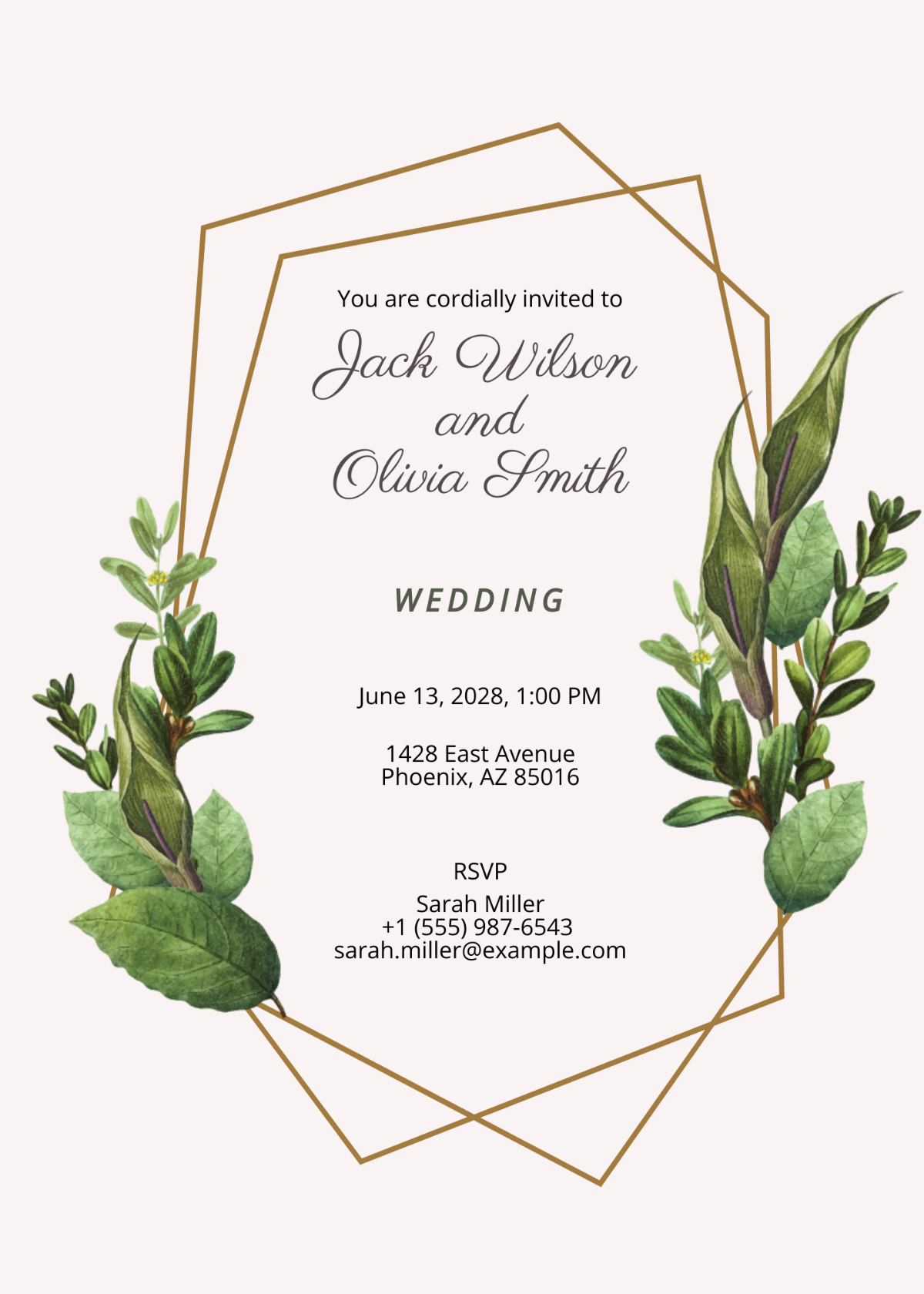 Leaves Wedding Invitation