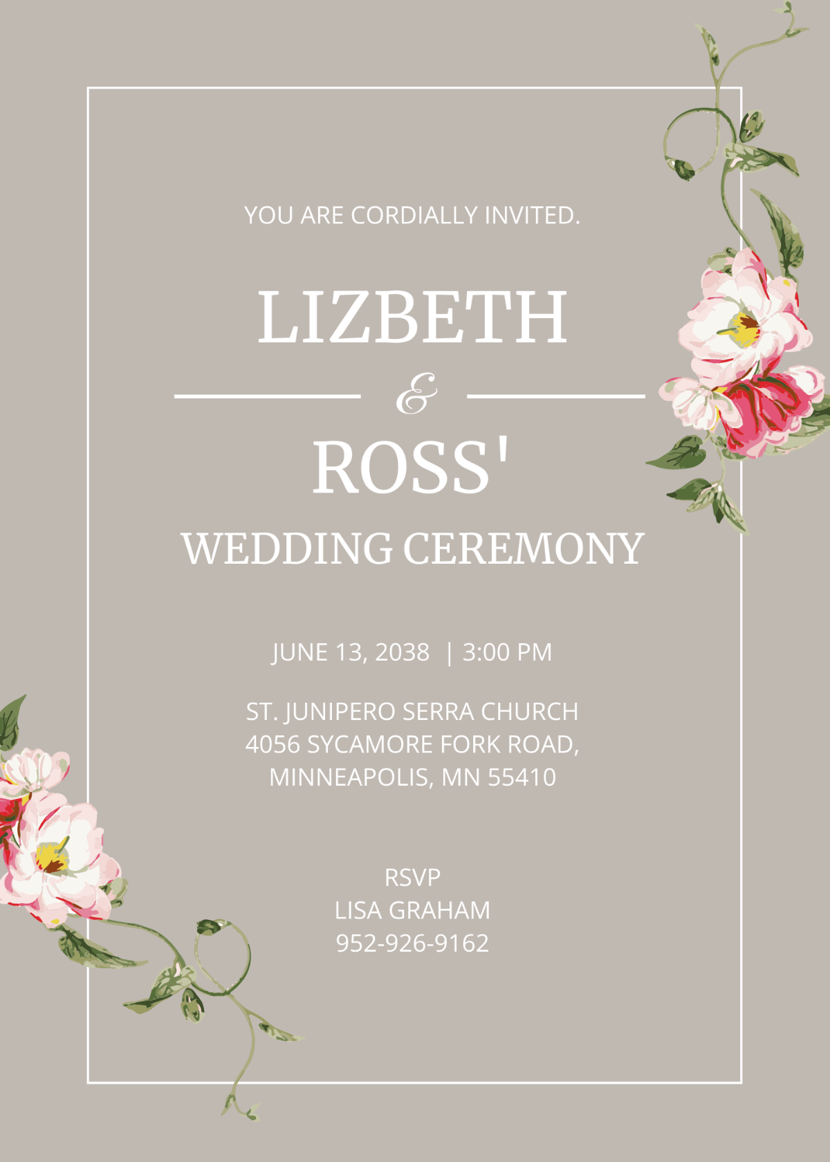 Lizbeth Wedding Invitation Template