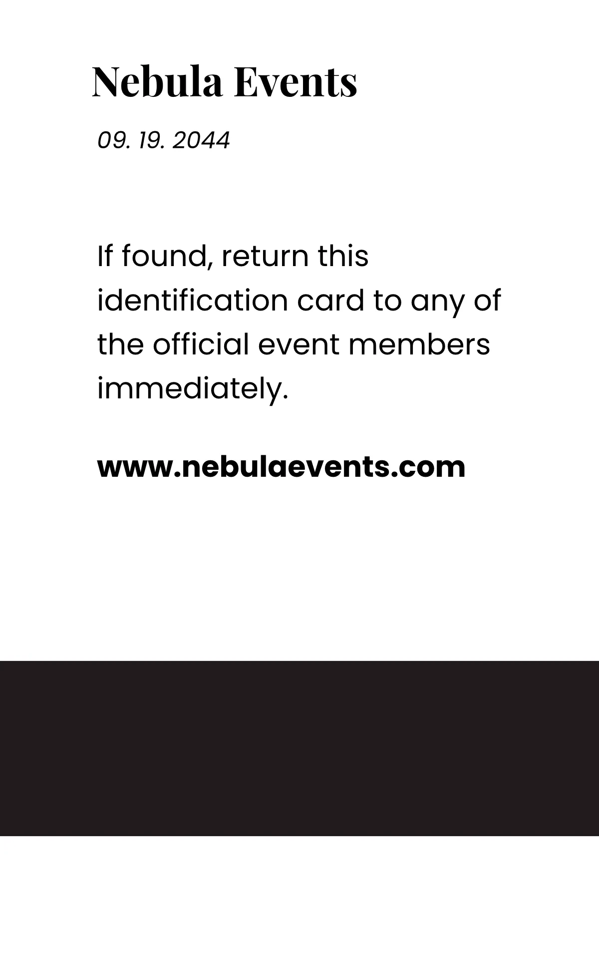 Free Event organizer ID Card Template to Edit Online