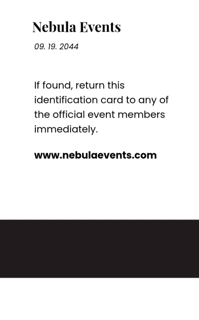 Free Event organizer ID Card Template to Edit Online