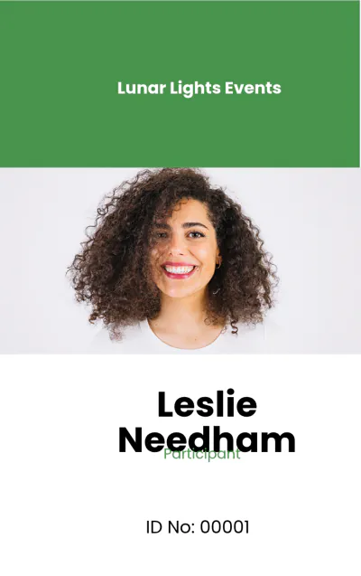 Free Event Participant ID Card Template to Edit Online