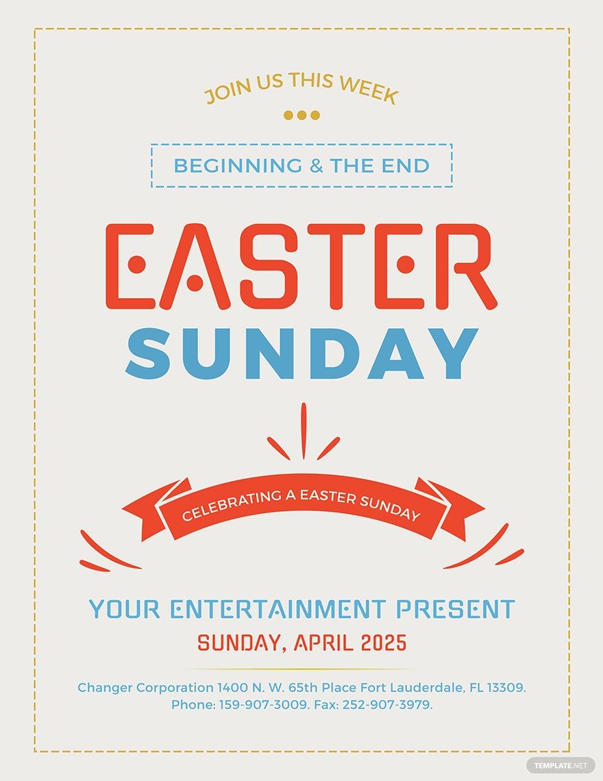 Easter Sunday Celebration Template