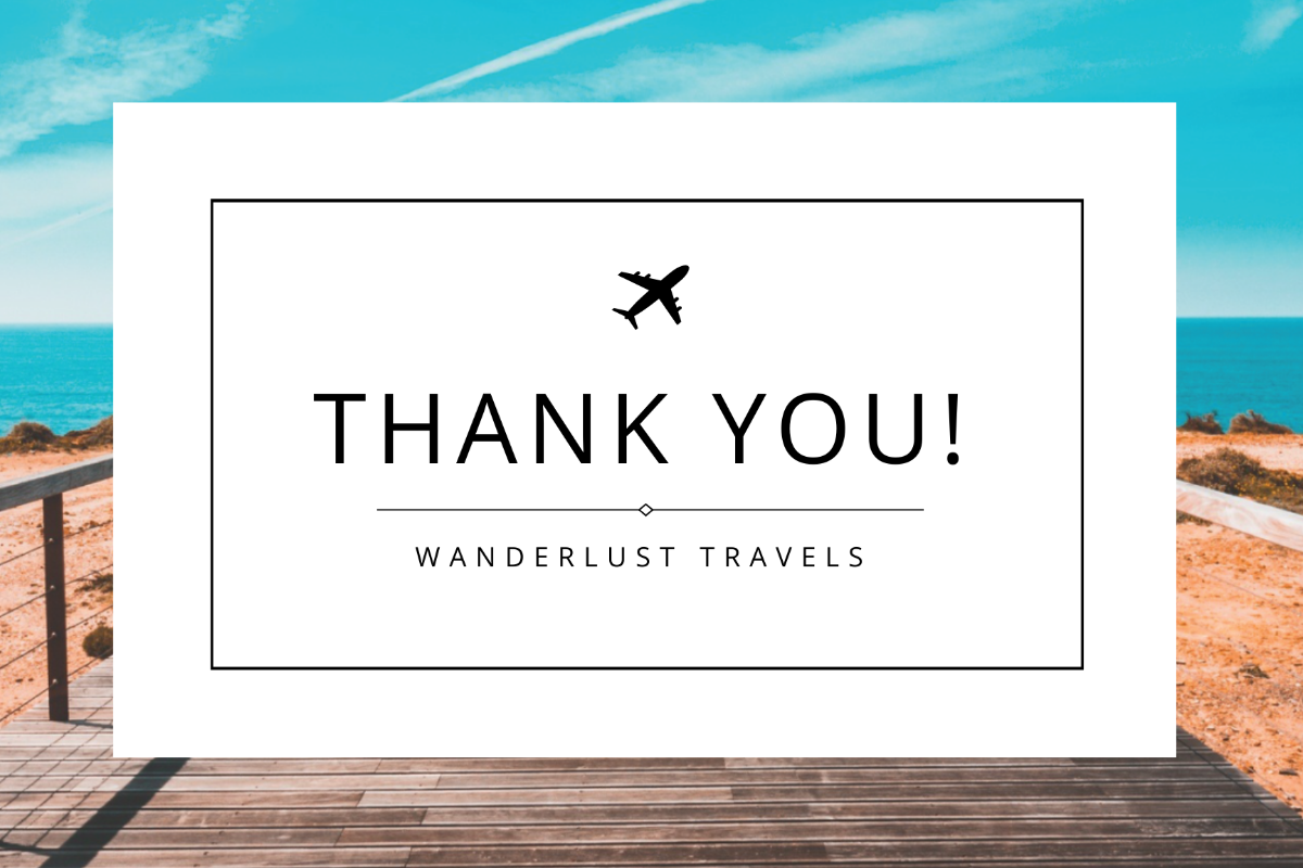 Travel Thank You Card Template