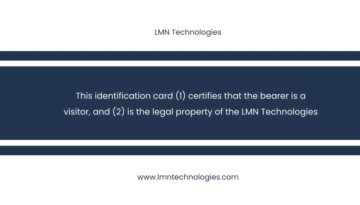 Free Company Visitor ID Card Template to Edit Online