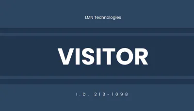 Free Company Visitor ID Card Template to Edit Online