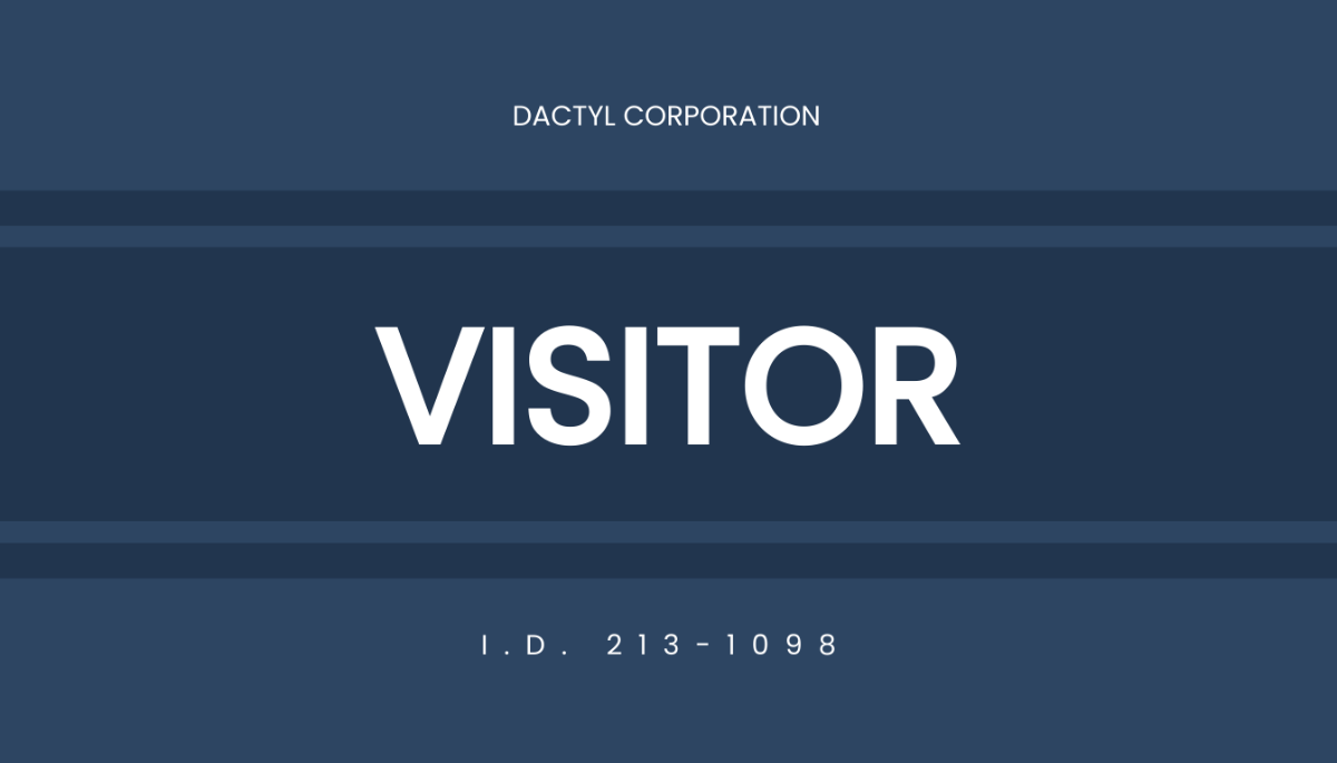 Company Visitor ID Card Template