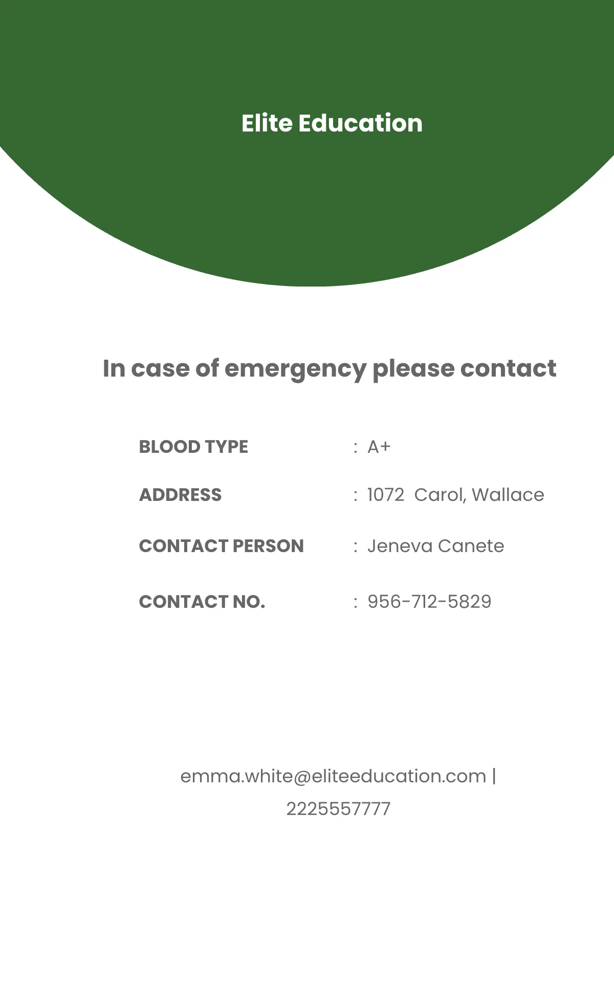 Free High School Student ID Card Template to Edit Online