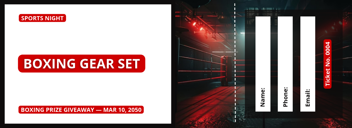 Free Boxing Raffle Ticket Template to Edit Online
