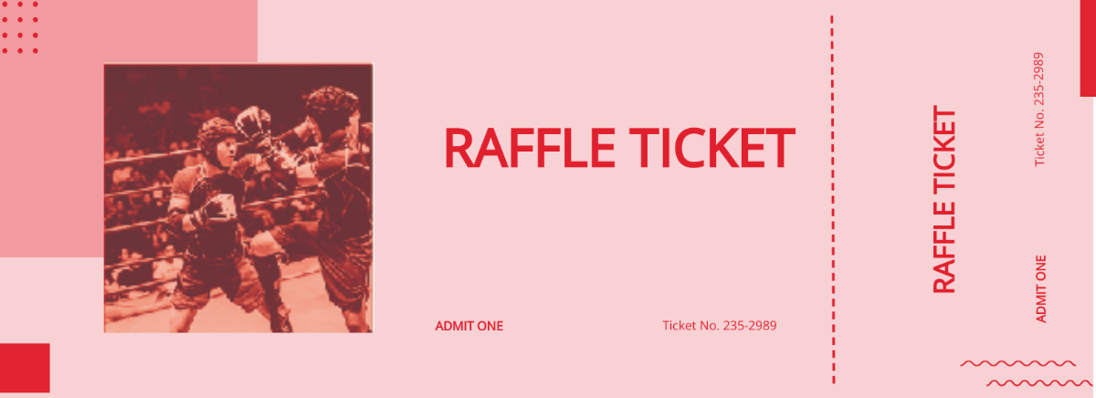 Boxing Raffle Ticket Template