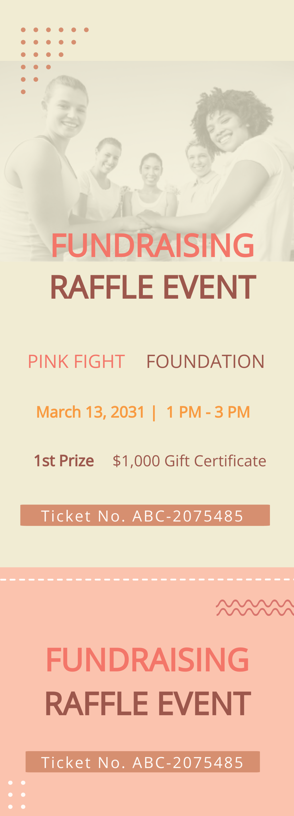 Cancer Raffle Ticket Template