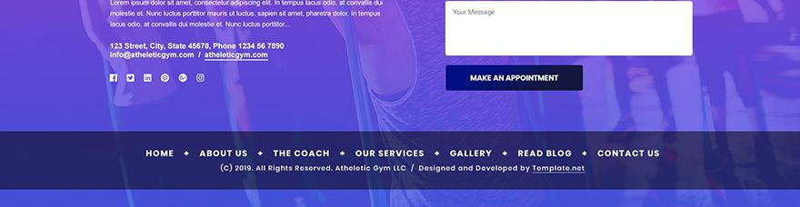 Fitness Trainer Coach PSD Landing Page Template