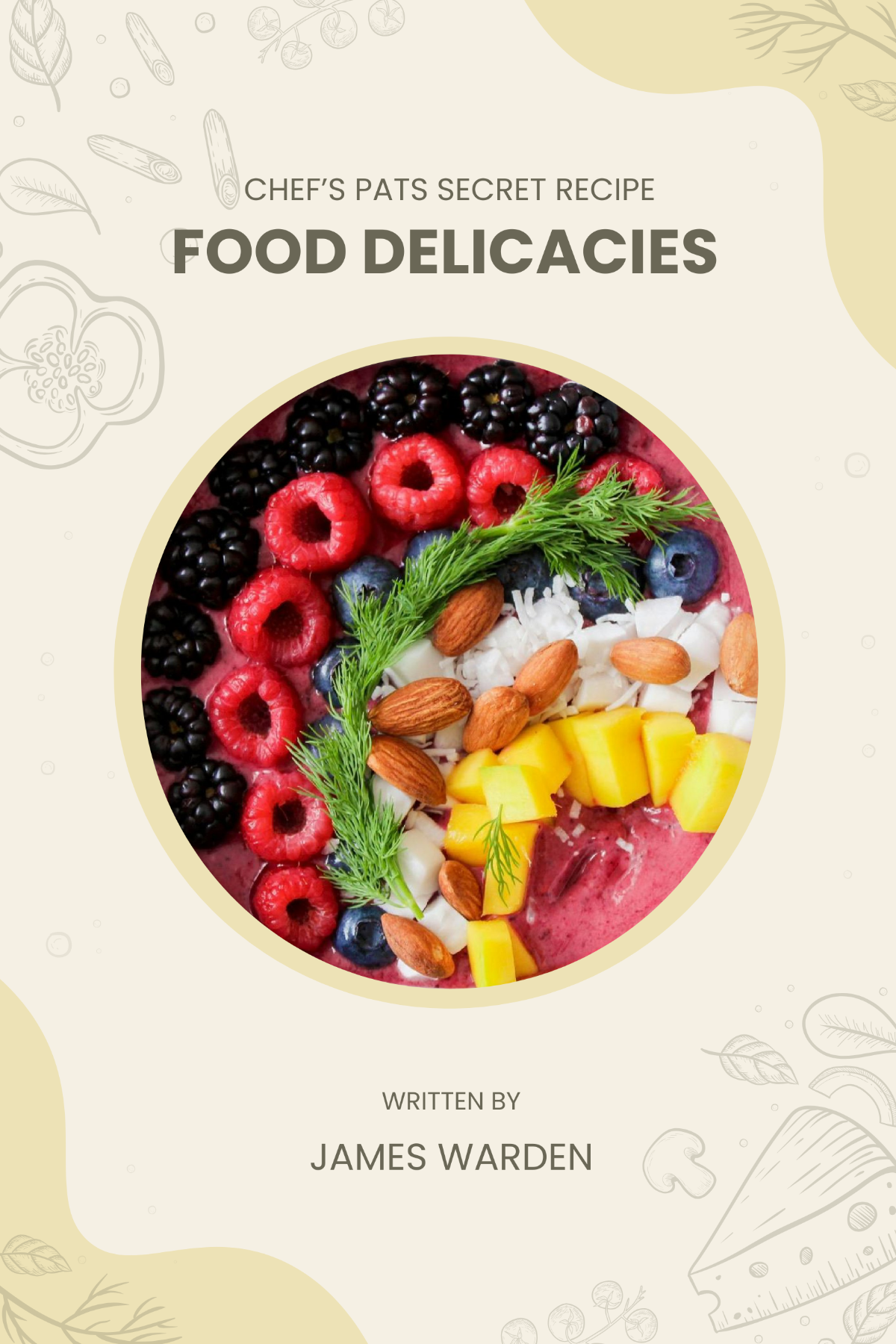 Cookbook Book Cover Template - Edit Online & Download