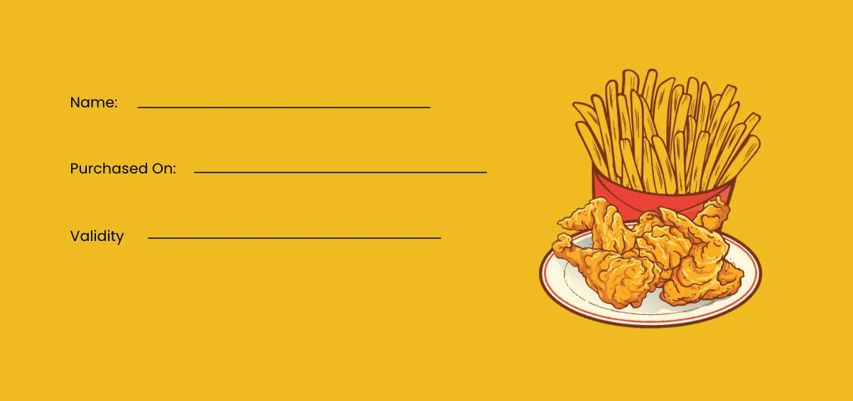 Free Simple Restaurant Gift Voucher Template to Edit Online