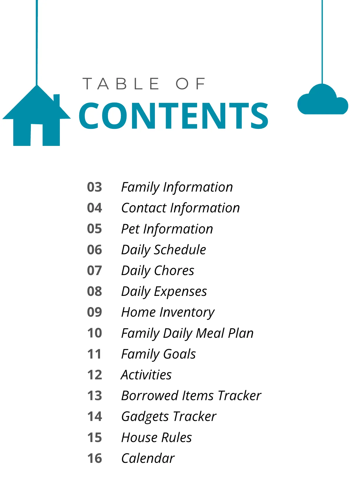 Free Printable Family Planner Template to Edit Online
