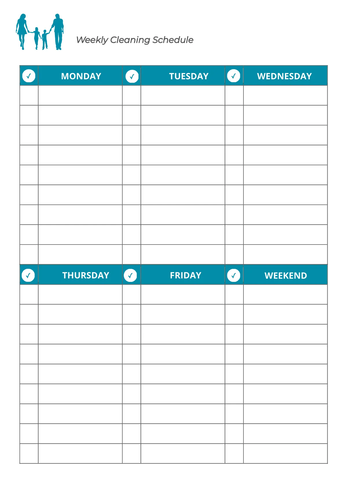 Free Printable Family Planner Template to Edit Online