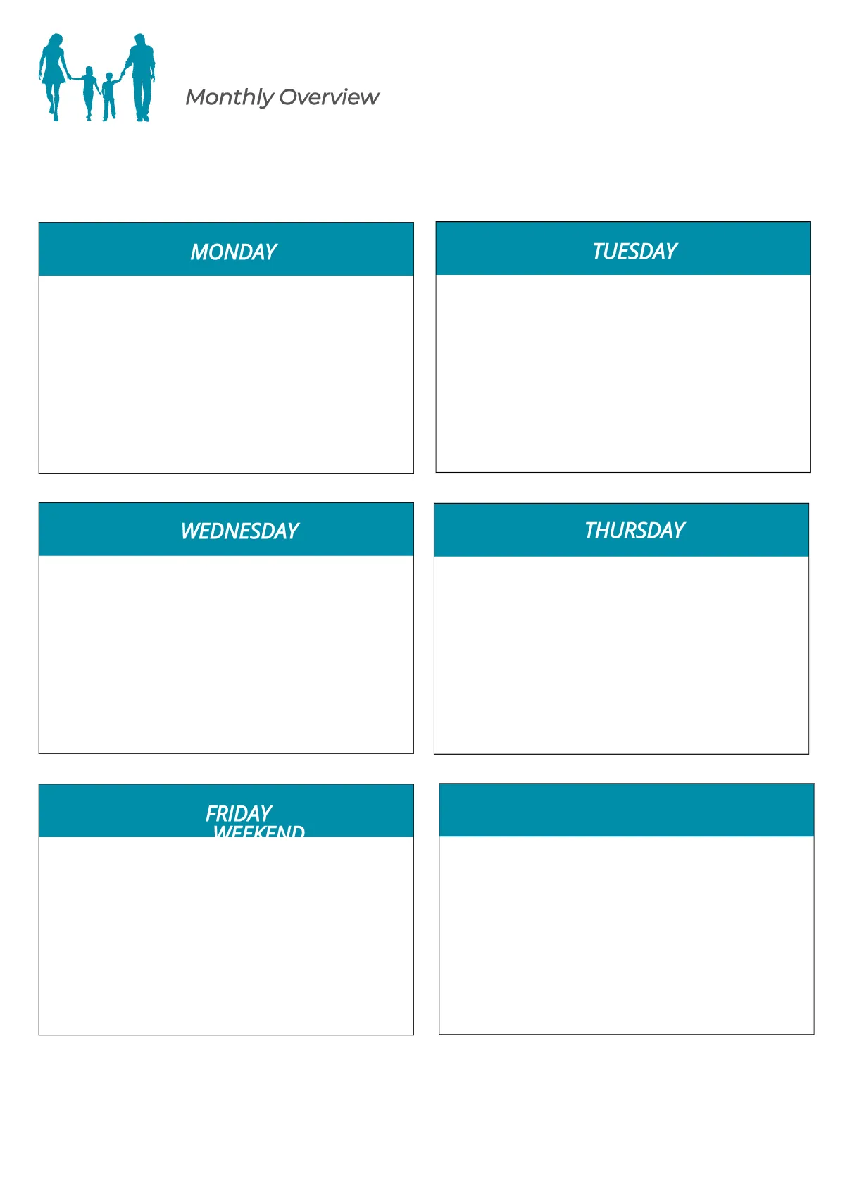 Free Printable Family Planner Template to Edit Online