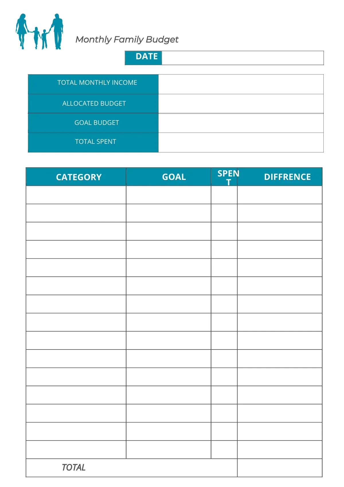 Free Printable Family Planner Template to Edit Online