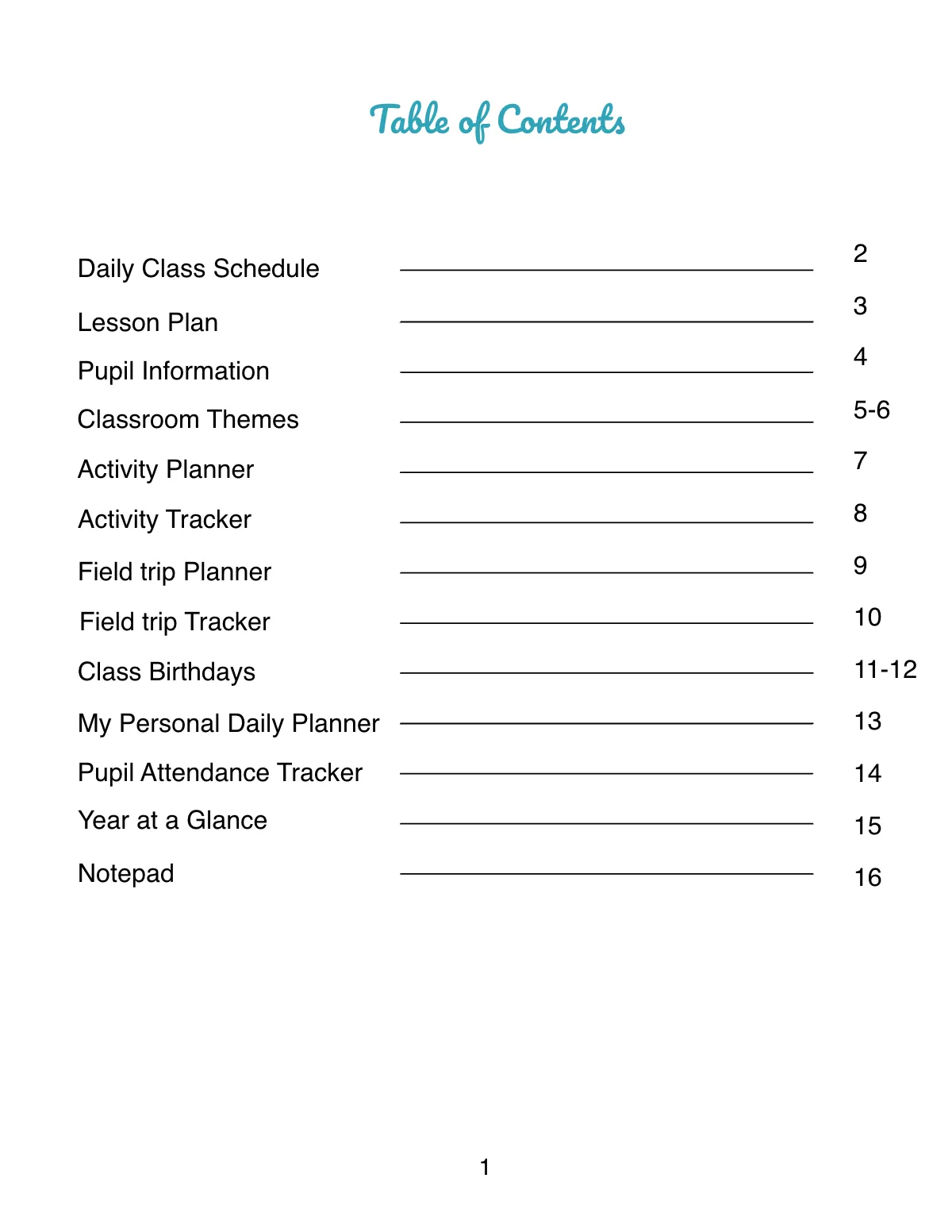 Free Personal Preschool Planner Template to Edit Online