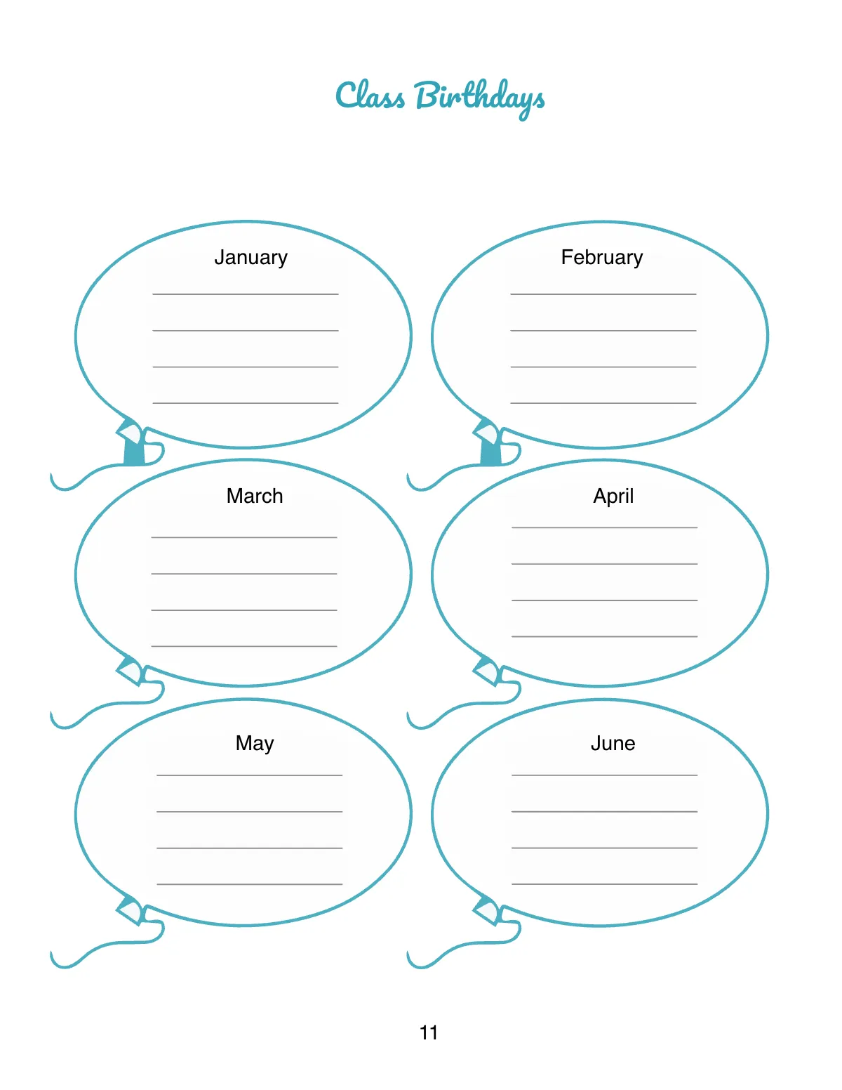 Free Personal Preschool Planner Template to Edit Online