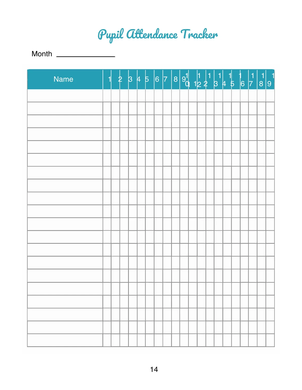 Free Personal Preschool Planner Template to Edit Online