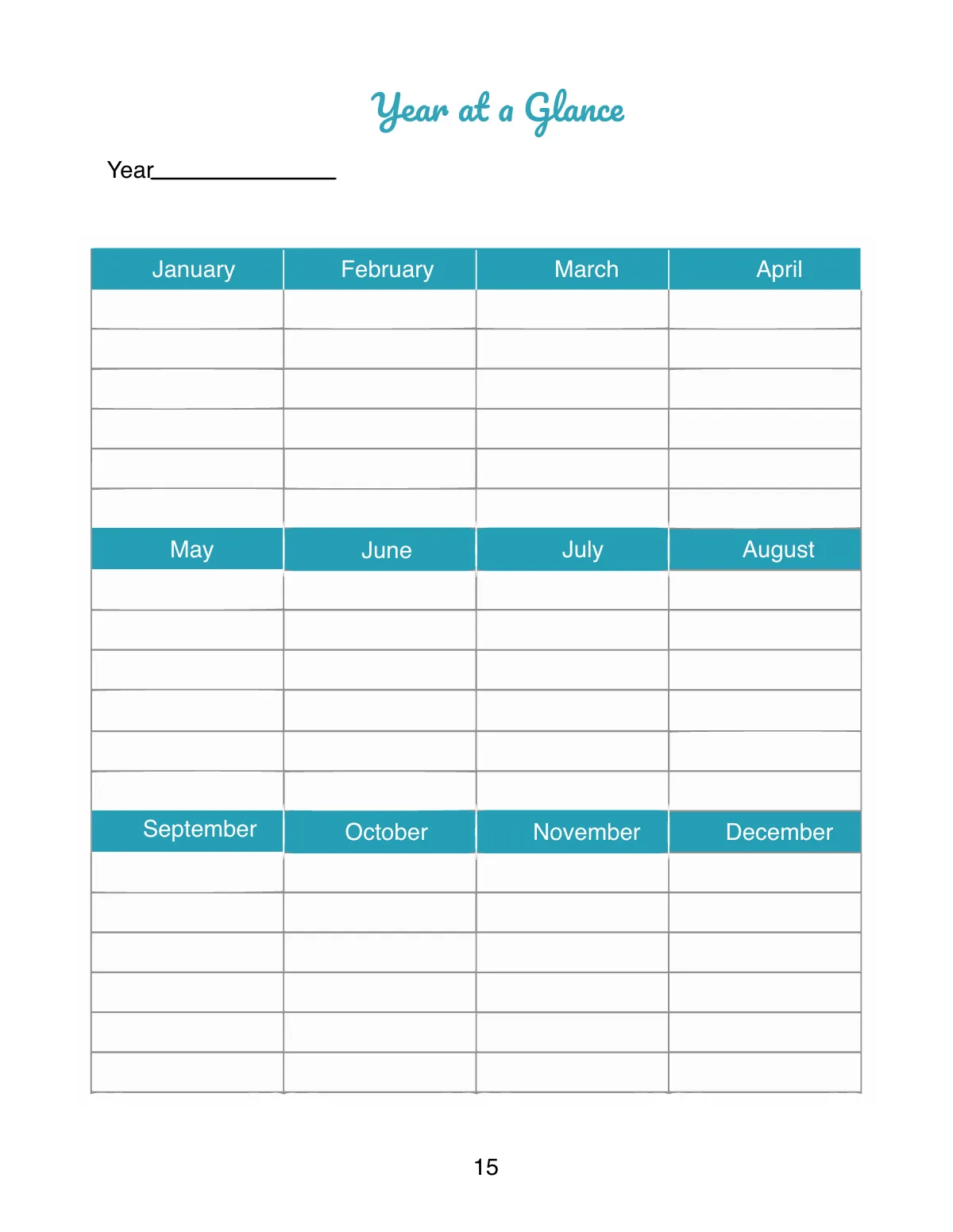 Free Personal Preschool Planner Template to Edit Online