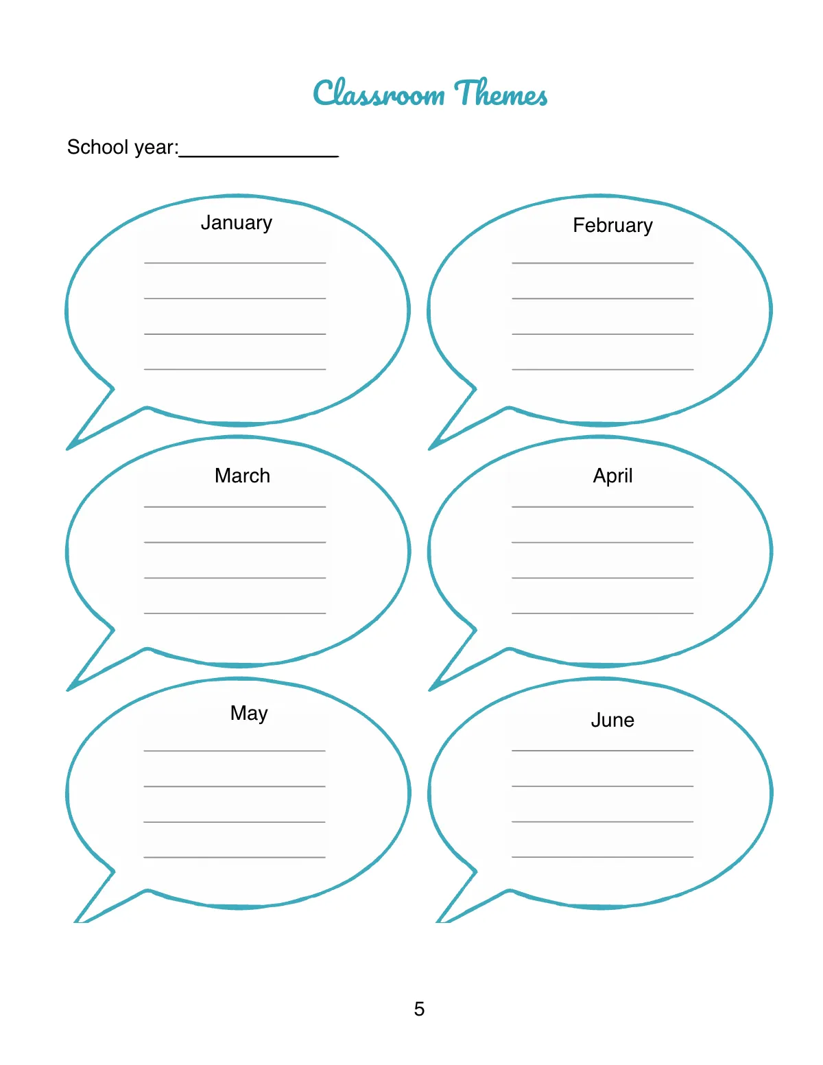 Free Personal Preschool Planner Template to Edit Online