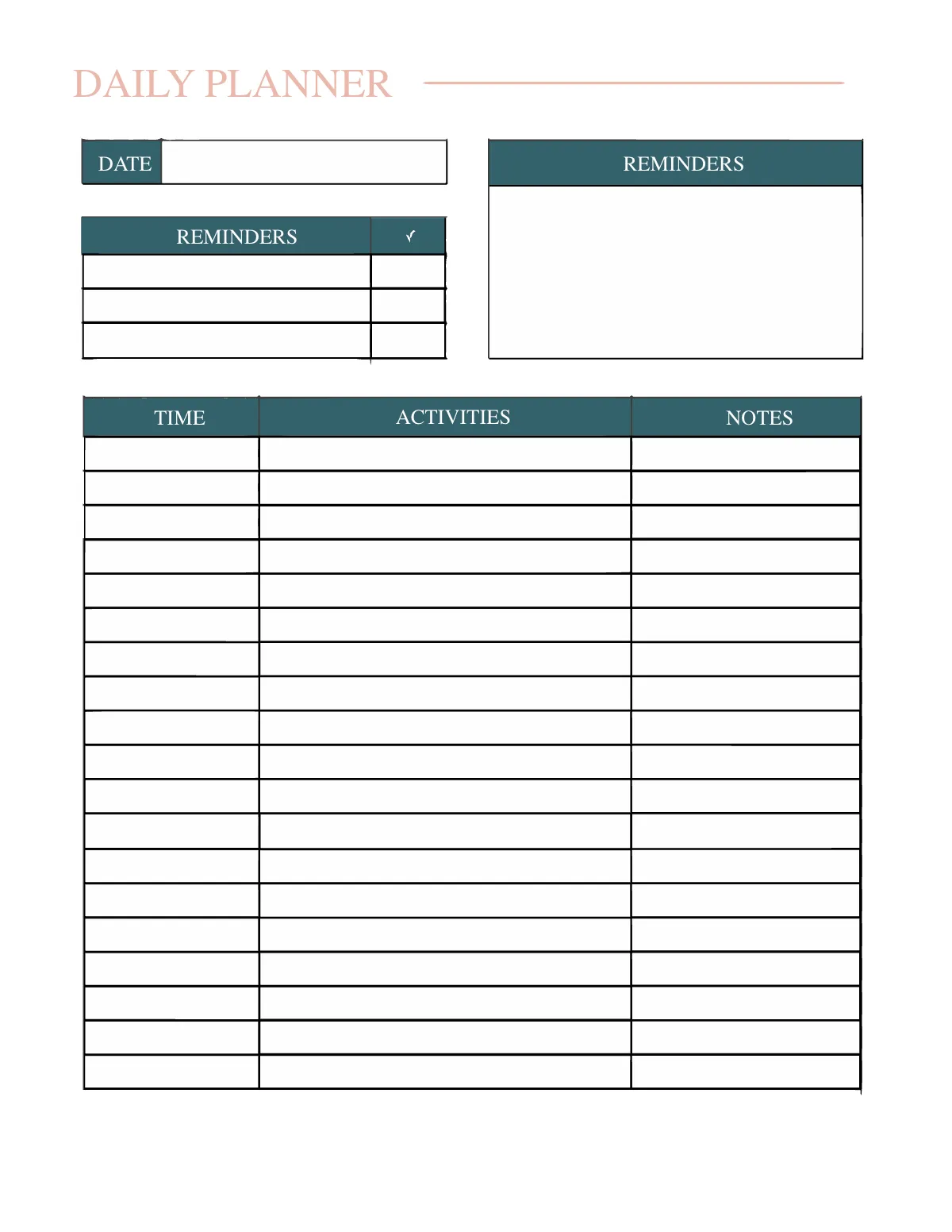 Free Front Desk Planner Template to Edit Online