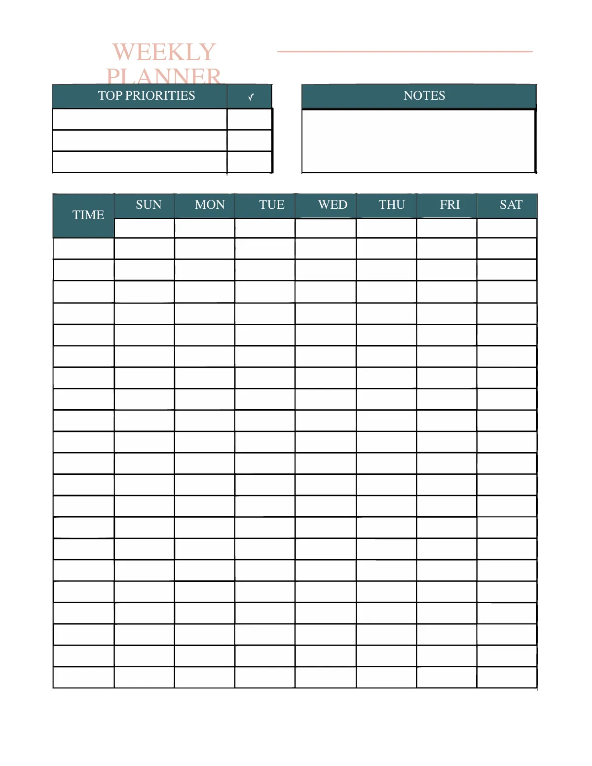 Free Front Desk Planner Template to Edit Online
