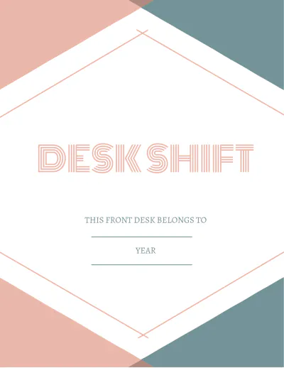 Free Front Desk Planner Template to Edit Online