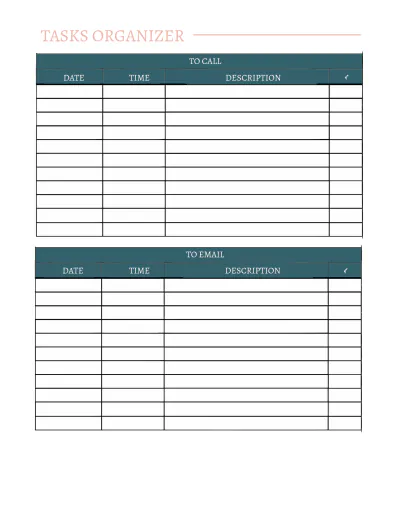 Free Front Desk Planner Template to Edit Online