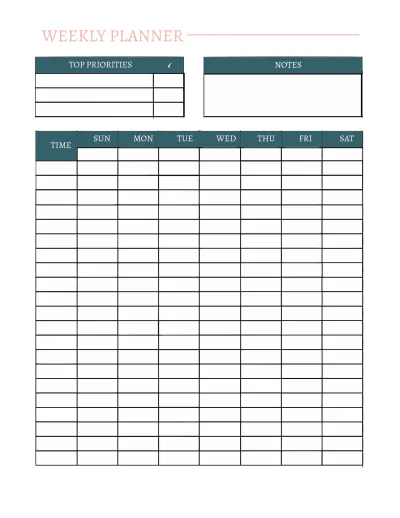 Free Front Desk Planner Template to Edit Online