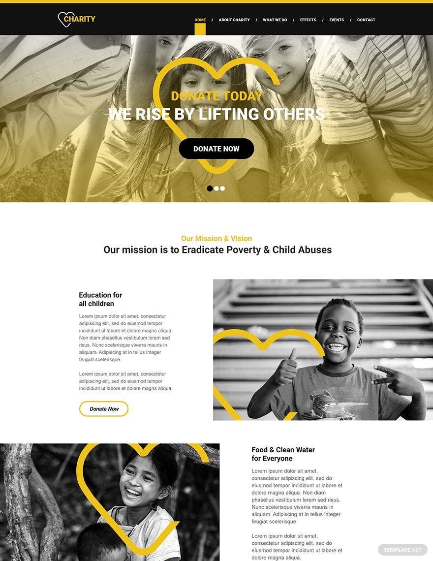 NGO PSD Landing Page Template