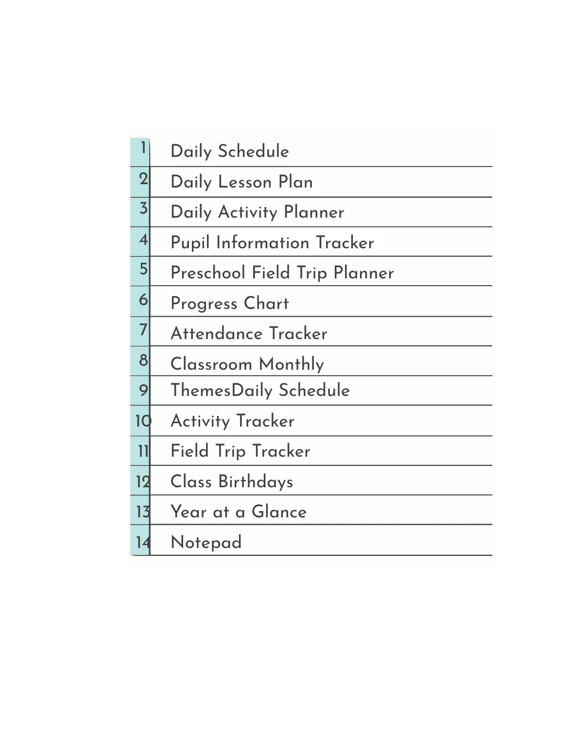 Free Daily Preschool Planner Template to Edit Online