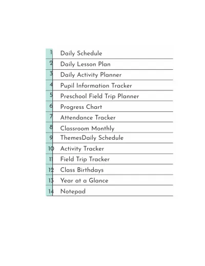 Free Daily Preschool Planner Template to Edit Online