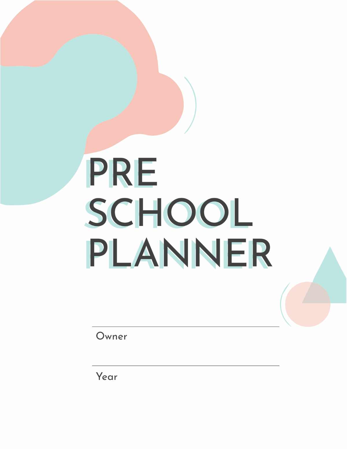 Daily Preschool Planner Template