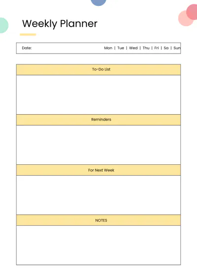 Free Printable Employee Planner Template to Edit Online