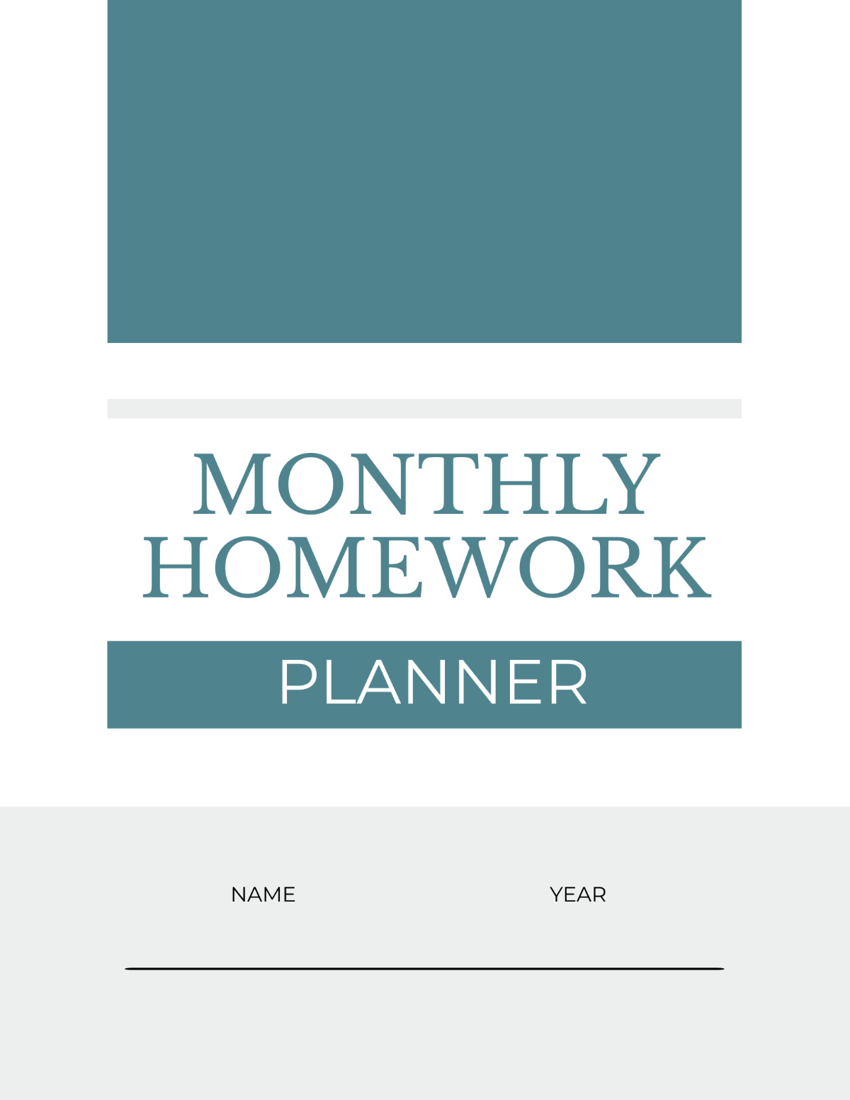 Free Monthly Homework Planner Template Edit Online Download