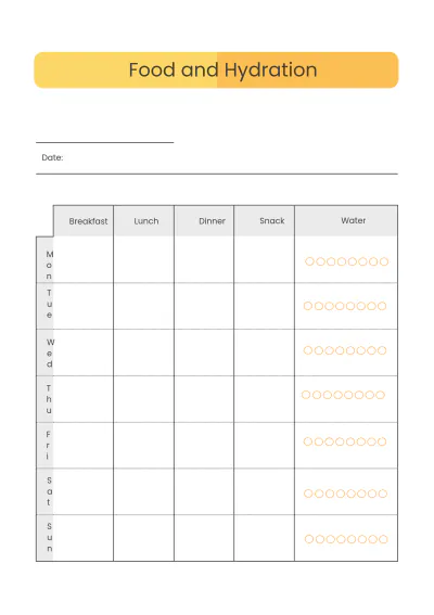 Free Basic Food Planner Template to Edit Online