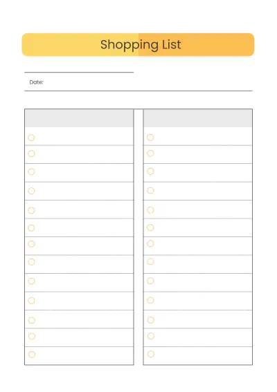 Free Basic Food Planner Template to Edit Online
