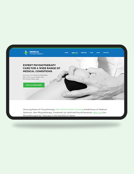 Physiotherapy PSD Landing page Download