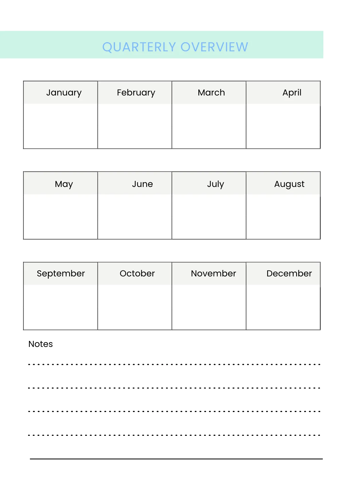 Free Simple Digital Planner Template to Edit Online