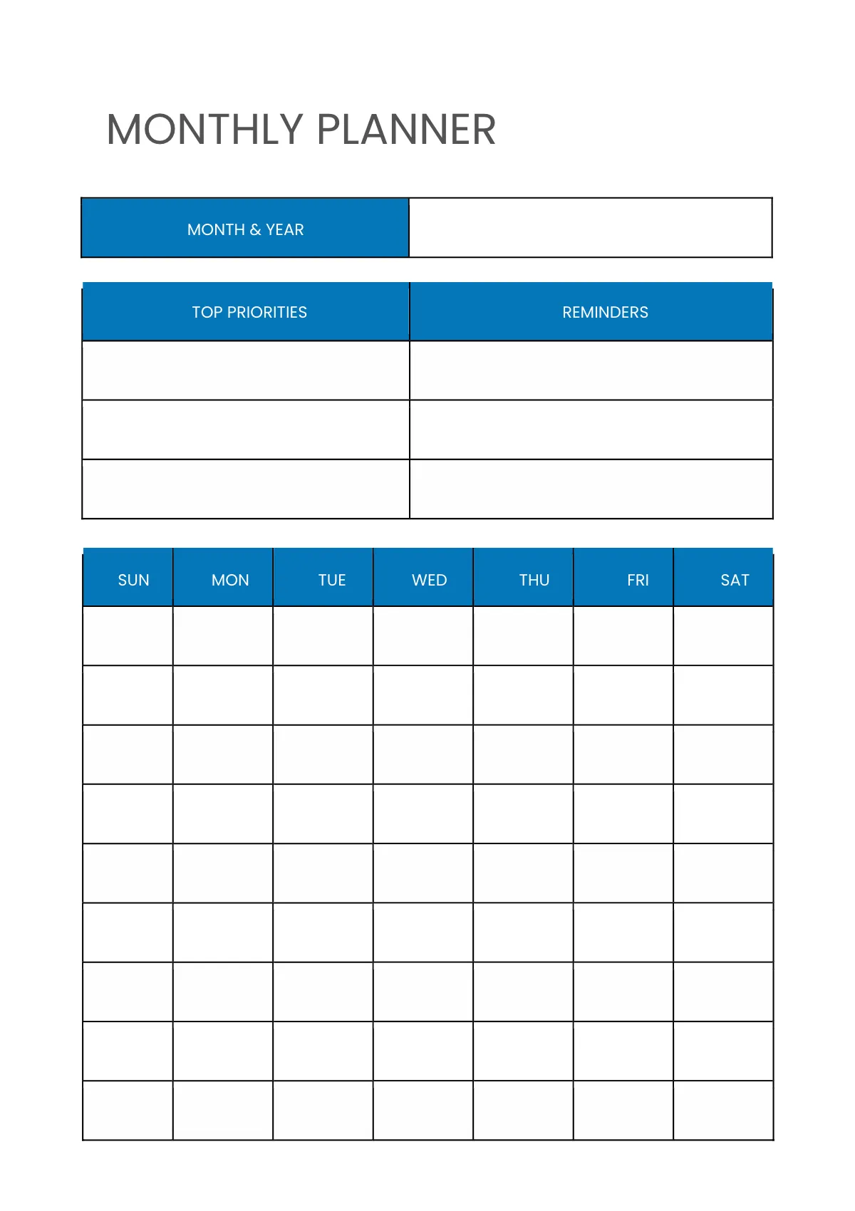 Free Basic Digital Planner Template to Edit Online