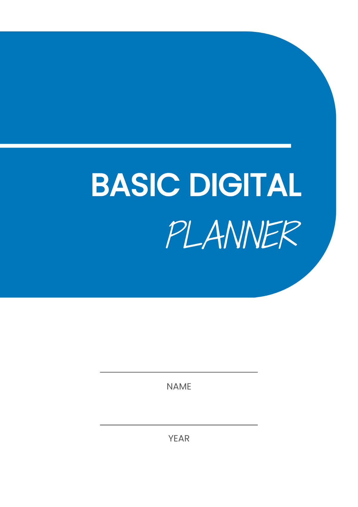 Basic Digital Planner Template