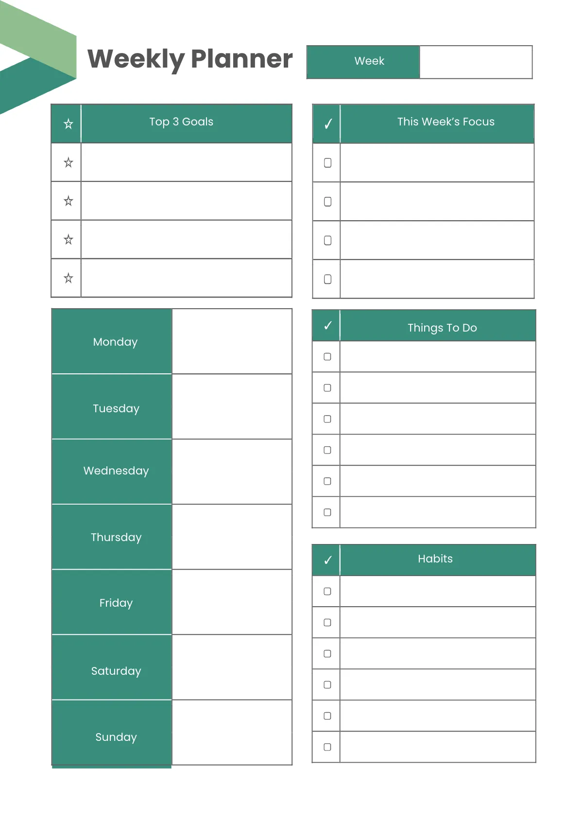 Free Printable Digital Planner Template to Edit Online