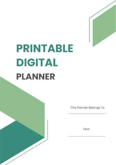 Free Printable Digital Planner Template to Edit Online