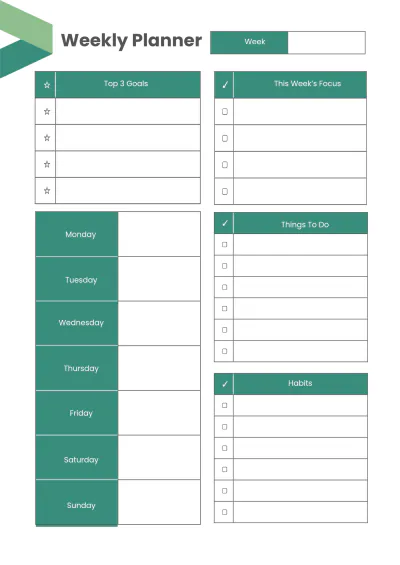 Free Printable Digital Planner Template to Edit Online