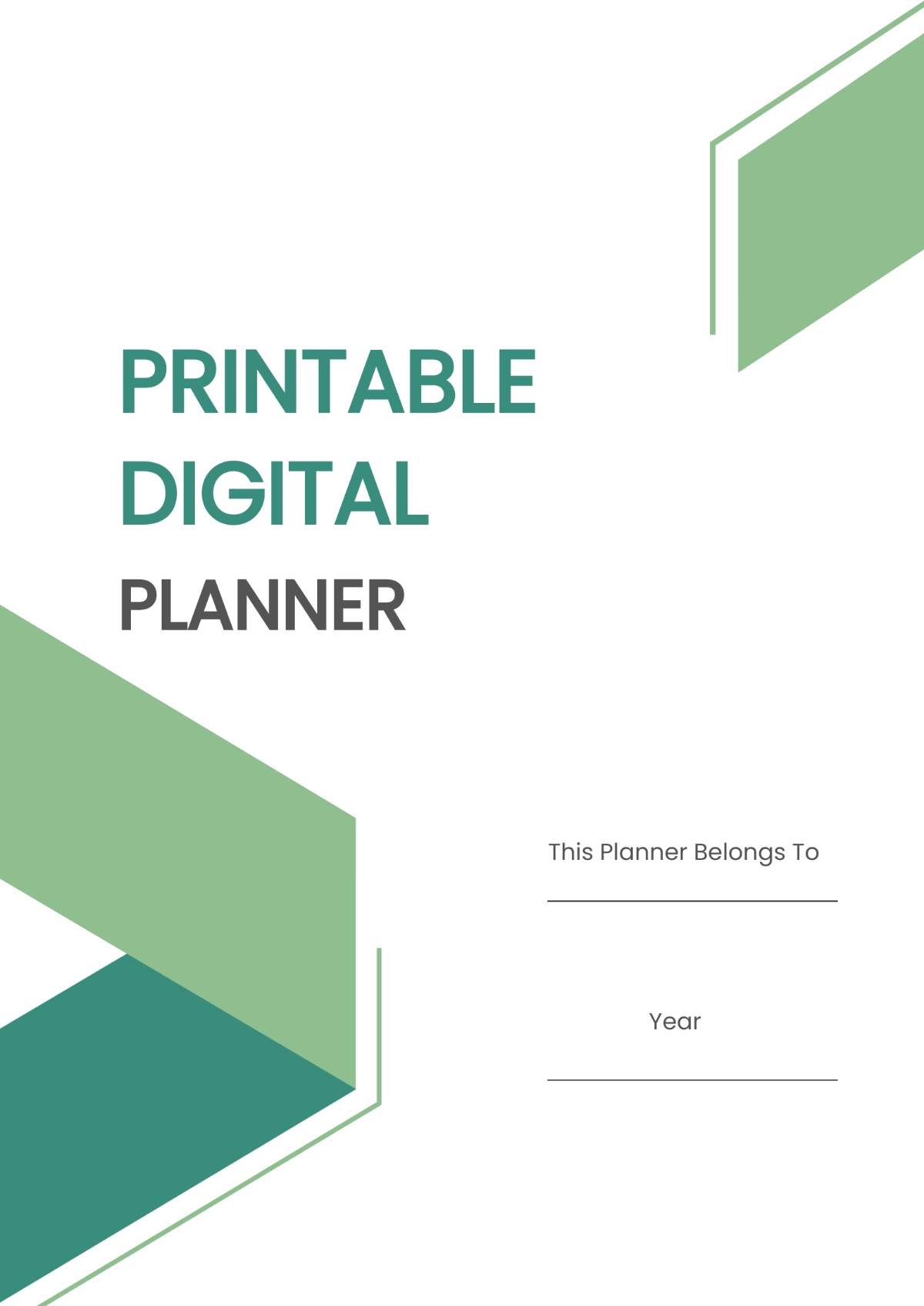 Printable Digital Planner Template