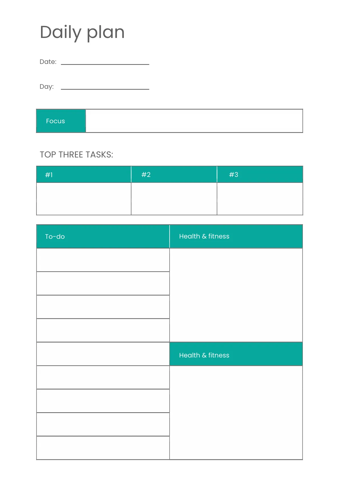 Free Digital Planner Template to Edit Online